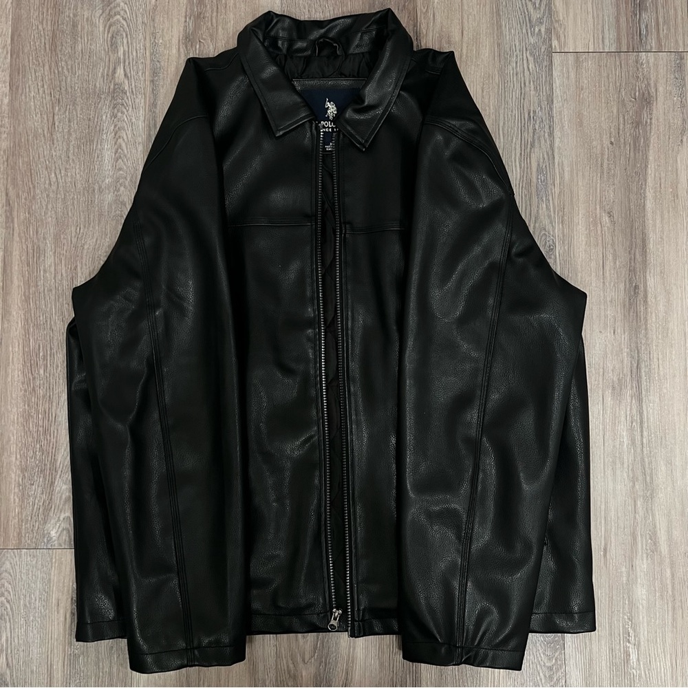 US Polo Assn. Vintage Leather jacket in black